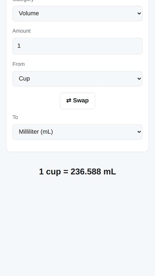 Screenshot of Cooking Converter