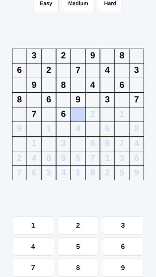 Screenshot of Sudoku