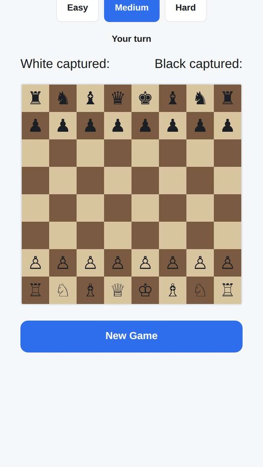 Screenshot of Chess vs Computer
