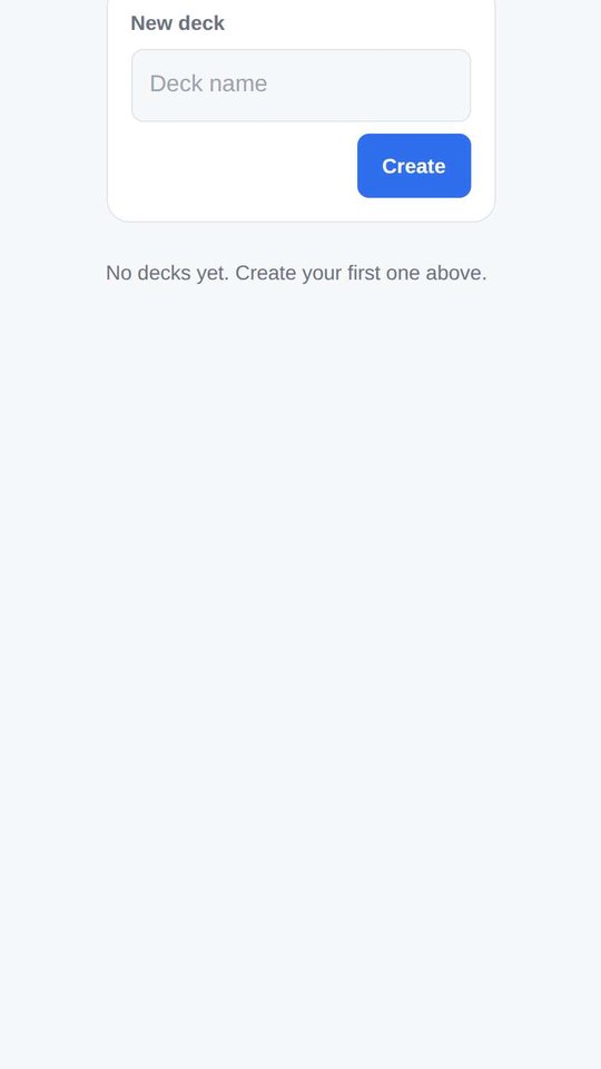Screenshot of Flashcards