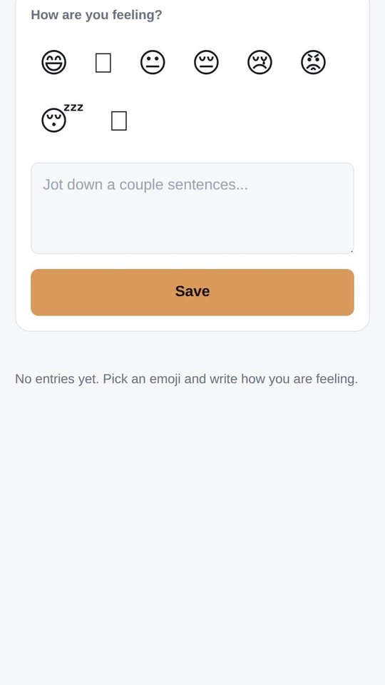 Screenshot of Mood Journal