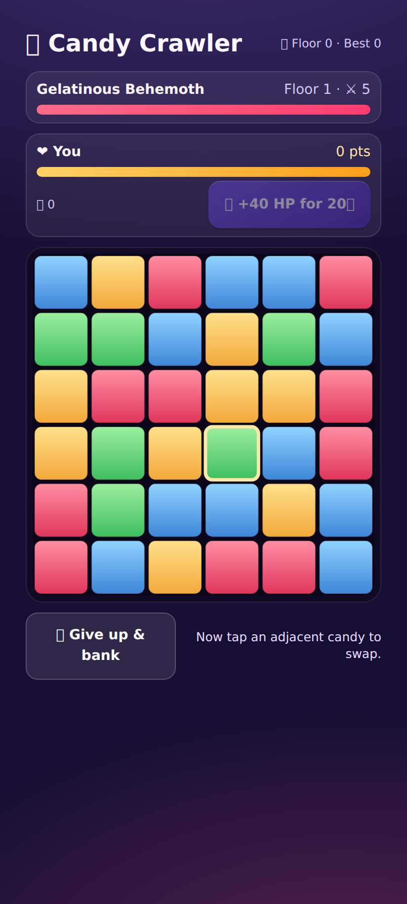 Screenshot of Candy Crawler: Match-3 Dungeon