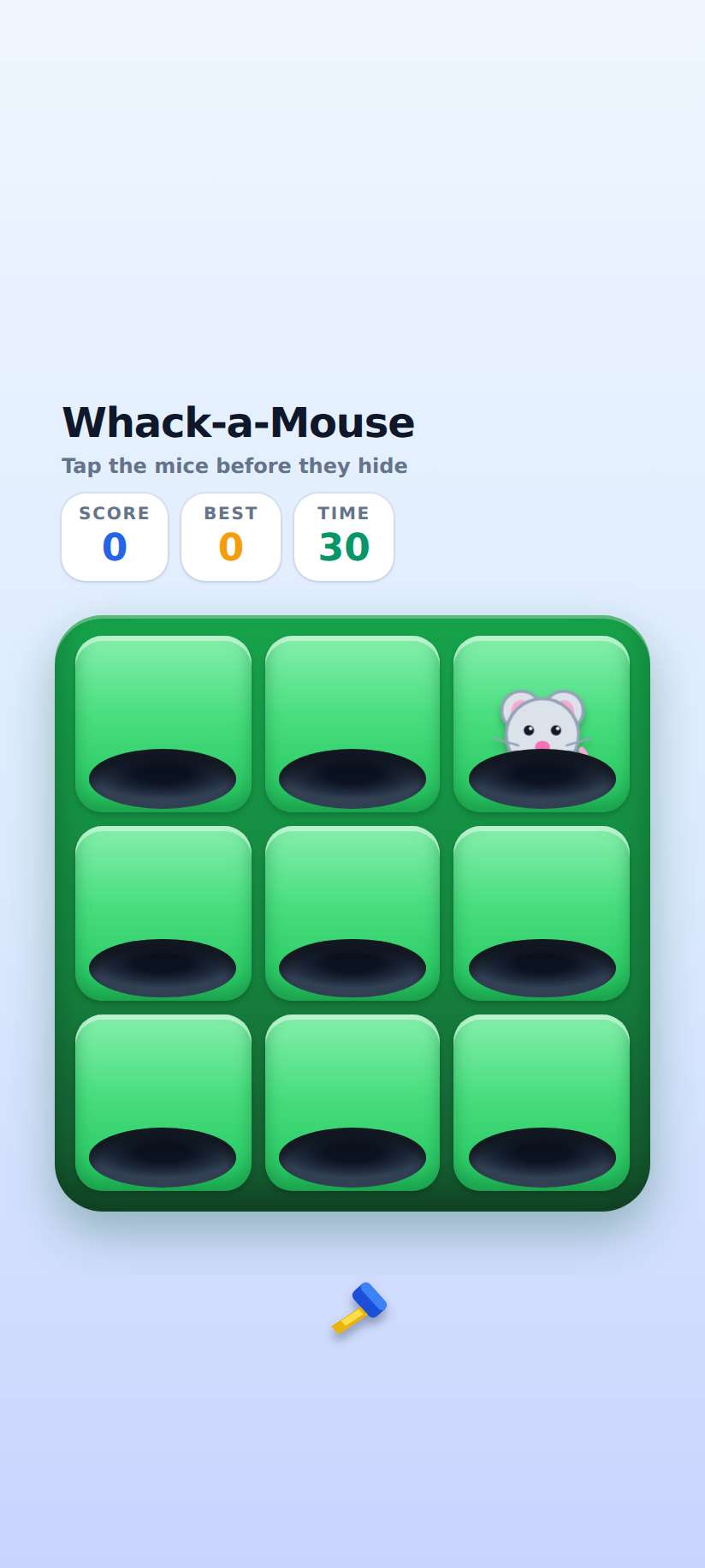 Screenshot of Whack-a-Mouse