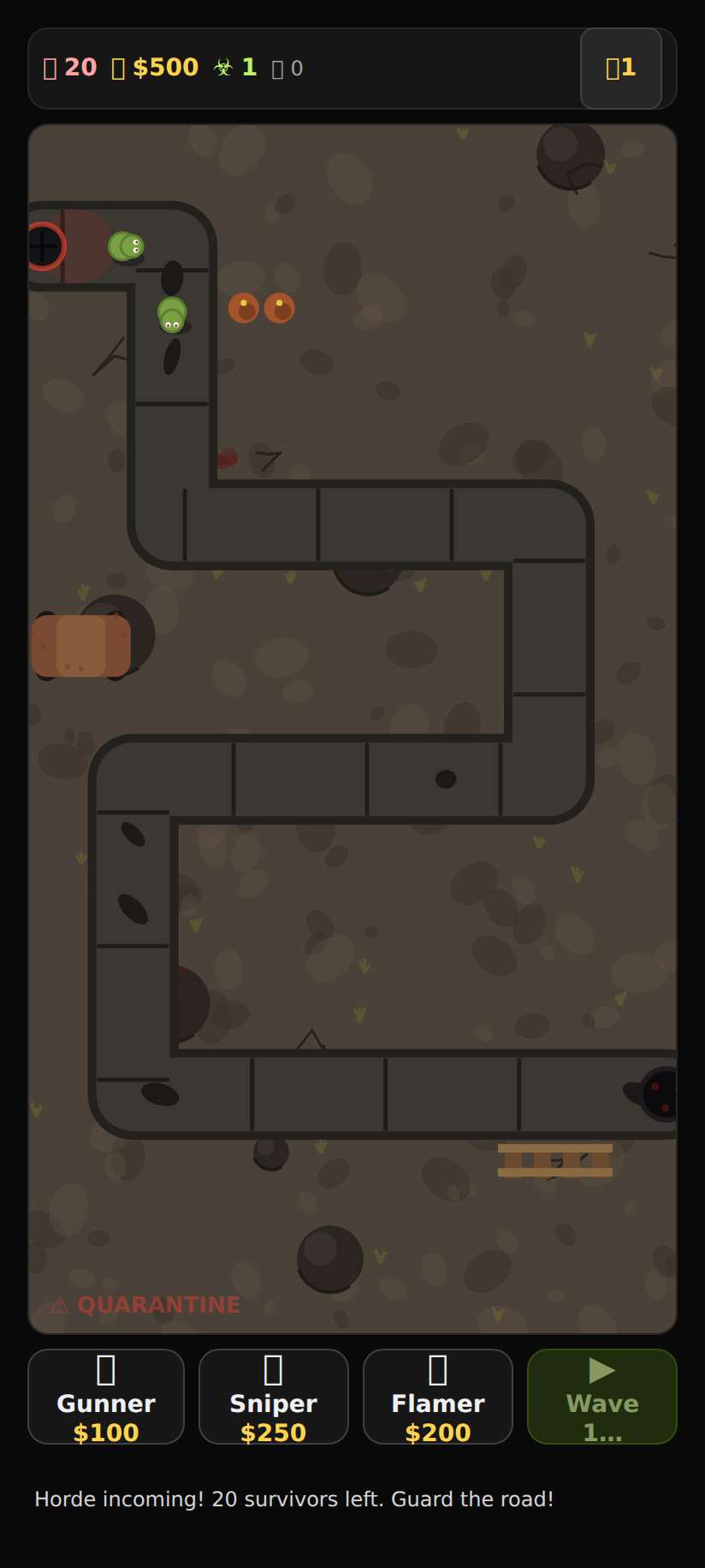 Screenshot of Dead Defense: Zombie Tower Defense