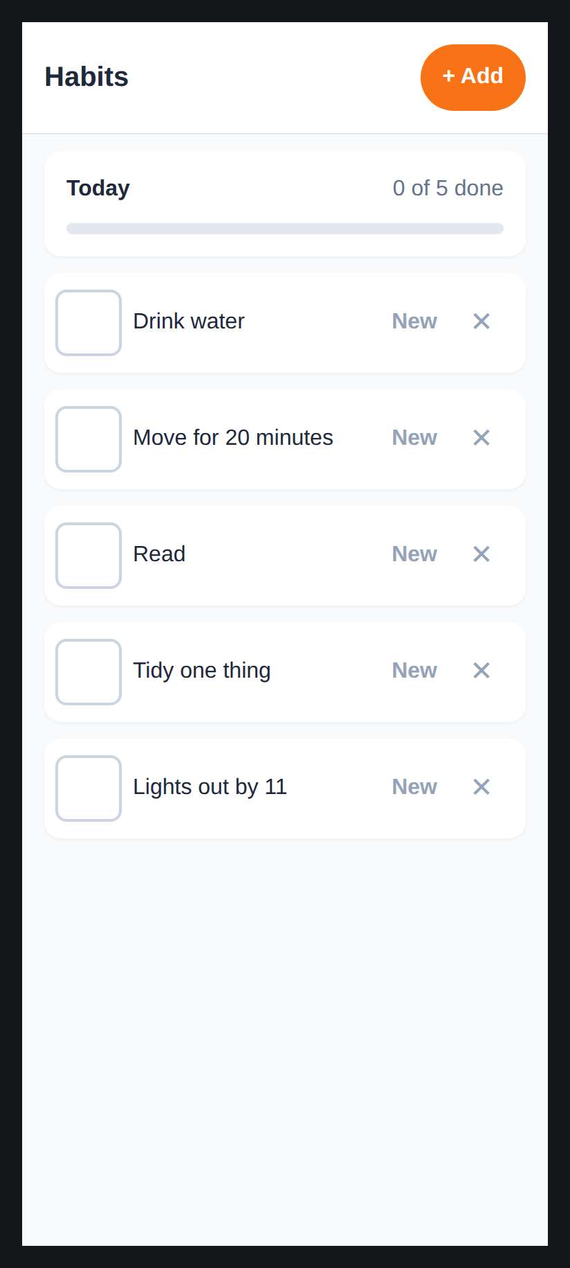Screenshot of Habit Streaks