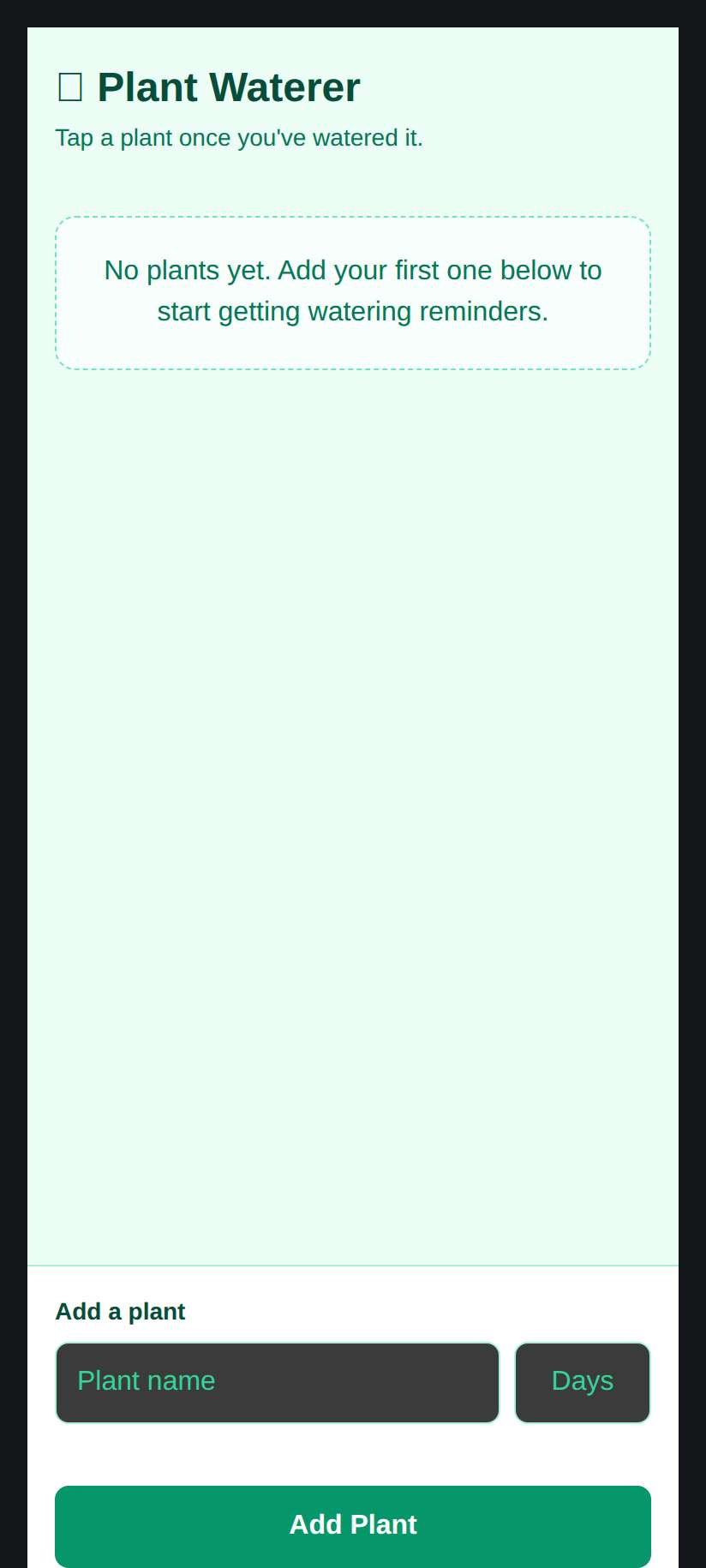 Screenshot of Plant Waterer
