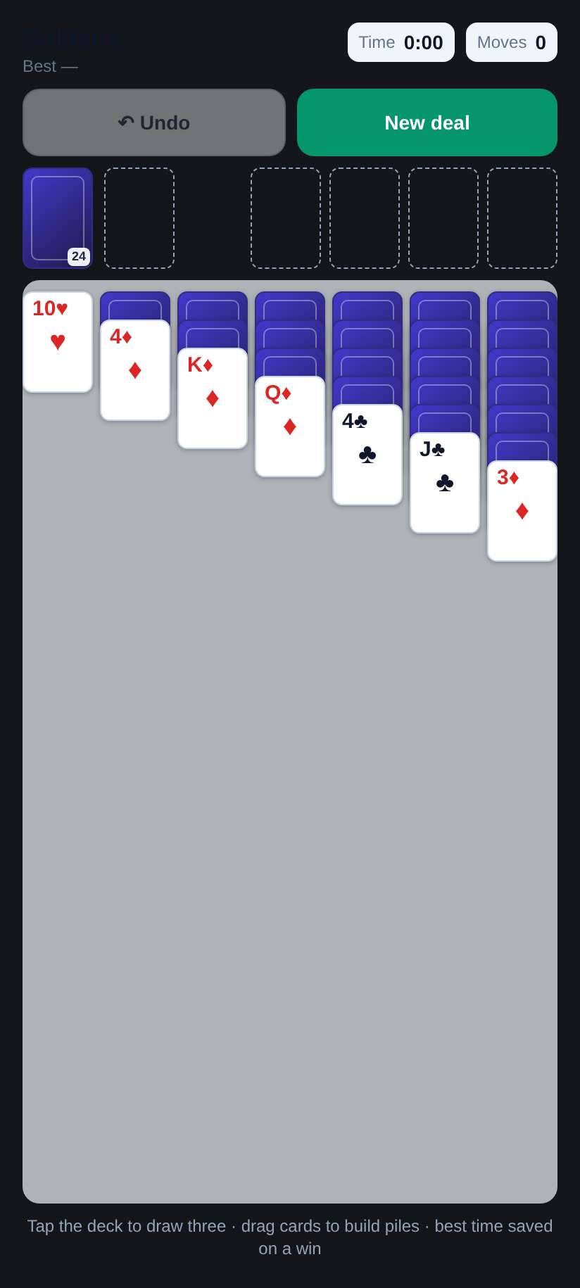 Screenshot of Solitaire