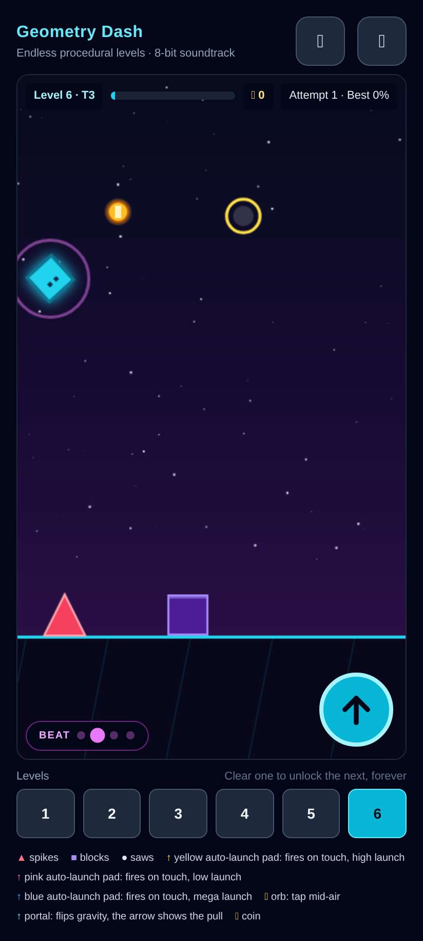 Screenshot of Geometry Rush
