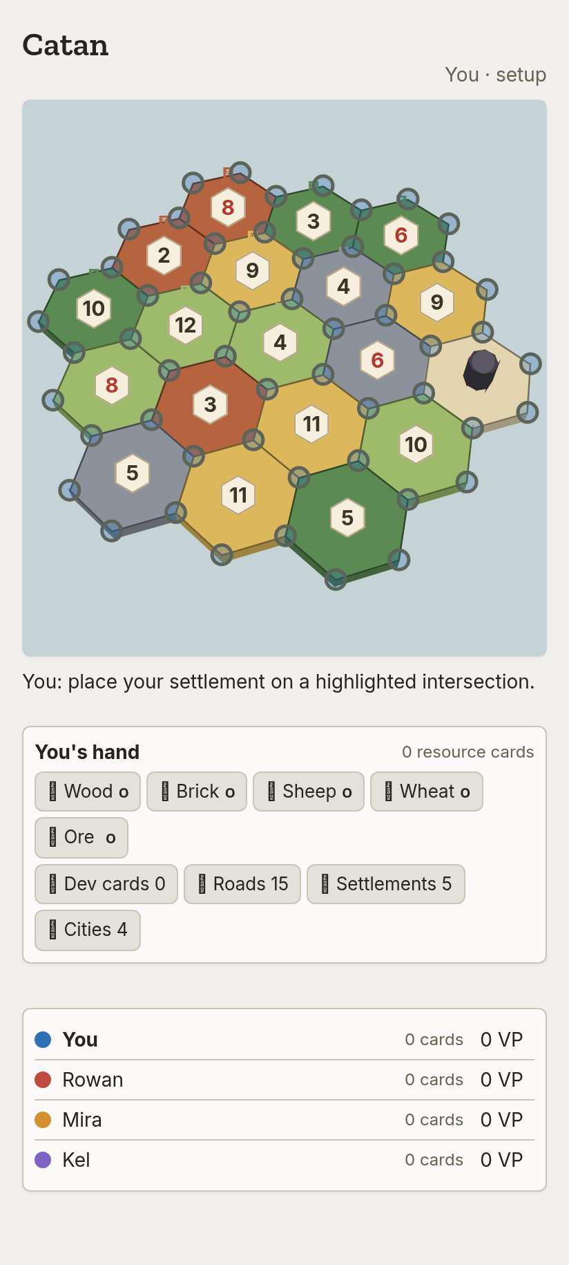 Screenshot of Catan